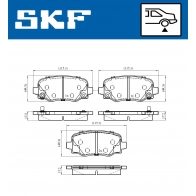 Тормозные колодки дисковые, комплект SKF F6J VUH2 1440251347 VKBP 90569 A
