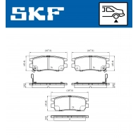 Тормозные колодки дисковые, комплект SKF VKBP 90571 A Mitsubishi Pajero 2 (V3, V2, V4) Внедорожник 2.8 D 140 л.с. 1993 – 1999 V 2R656