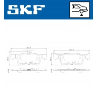 Тормозные колодки дисковые, комплект SKF VKBP 90600 Ford Fiesta 7 (ST) Хэтчбек 1.1 Ti-VCT 75 л.с. 2019 – 2024 T30FV M