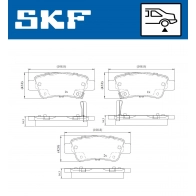 Тормозные колодки дисковые, комплект SKF Honda CR-V 4 (RM) Кроссовер 2.0 AWD (RE5) 155 л.с. 2012 – 2025 VKBP 90623 A TK 3NJV