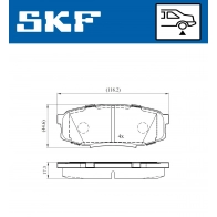 Тормозные колодки дисковые, комплект SKF Lexus LX (J200) 3 2007 – 2020 VKBP 90627 D8 M3E