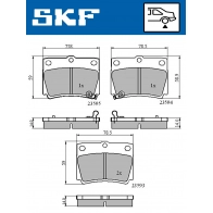 Тормозные колодки дисковые, комплект SKF XPRJ V5A Mitsubishi Pajero 3 (V6, V7) Внедорожник 2д VKBP 90640 A