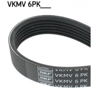 Приводной ремень поликлиновой SKF VKMV 6PK1596 Audi A1 (8X) 1 2010 – 2018 TKS ND6
