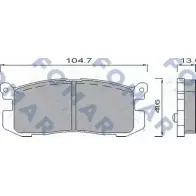 Тормозные колодки, дисковые, комплект FOMAR FRICTION 2155 8 1KMOT 4315097 FO 420581
