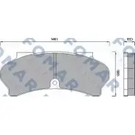 Тормозные колодки, дисковые, комплект FOMAR FRICTION VTBFLU4 FO 449981 2 0366 4315195