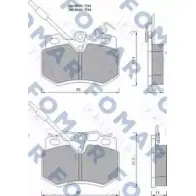 Тормозные колодки, дисковые, комплект FOMAR FRICTION 2 1080 21081 4315298 FO 491981