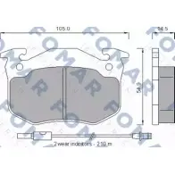 Тормозные колодки, дисковые, комплект FOMAR FRICTION 4315317 RXV3OT FO 528281 20 635