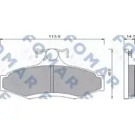 Тормозные колодки, дисковые, комплект FOMAR FRICTION 5HNU4B FO 666181 4315434 2323 7
