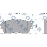 Тормозные колодки, дисковые, комплект FOMAR FRICTION 2 1657 4315448 CNXIVD FO 669281