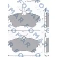 Тормозные колодки, дисковые, комплект FOMAR FRICTION 21 888 21889 4315477 FO 677781