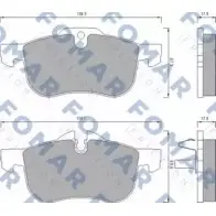 Тормозные колодки, дисковые, комплект FOMAR FRICTION FO 680381 4315488 2311 2 23114