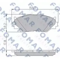 Тормозные колодки, дисковые, комплект FOMAR FRICTION FO 892381 4315643 B3FHI 2 3983