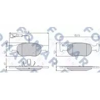 Тормозные колодки, дисковые, комплект FOMAR FRICTION 4315683 FO 901581 2193 0 21932
