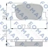 Тормозные колодки, дисковые, комплект FOMAR FRICTION CRZRI 4315773 FO 909181 235 92