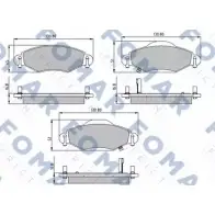 Тормозные колодки, дисковые, комплект FOMAR FRICTION FO 913081 4315805 23341 233 40