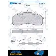 Тормозные колодки, дисковые, комплект FOMAR FRICTION FO 923281 4315845 2 9173 907C3EL