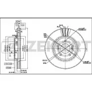Тормозной диск ZEKKERT 71WMRHC BS-5618 4317051 ATTE FP
