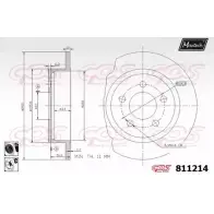 Тормозной диск MAXTECH 8 11214 4325744 811214.6060 1GXU57