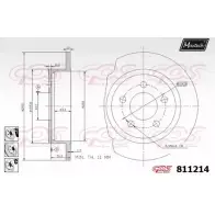 Тормозной диск MAXTECH 811214.6980 37P6A 8 11214 4325746