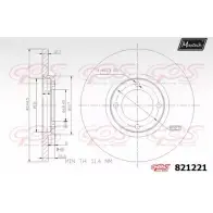 Тормозной диск MAXTECH 82 1221 4325811 LZCGA2 821221.0000