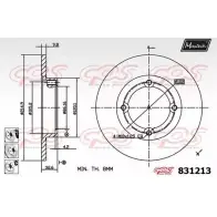 Тормозной диск MAXTECH N2SJTG 8312 13 831213.6880 4326113