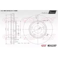 Тормозной диск MAXTECH K5QYYWG 4326127 83 1237 831237.0000