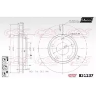 Тормозной диск MAXTECH TKW4K 4326130 831237.6980 83123 7