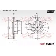 Тормозной диск MAXTECH 4326158 851001.0000 I7UPXS 8510 01