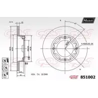 Тормозной диск MAXTECH 4326164 8510 02 8K1Z9 851002.6880