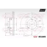 Тормозной диск MAXTECH 77K465 851005.0000 8 51005 4326174
