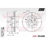 Тормозной диск MAXTECH 4326184 WQ95J 851008.6880 8 51008