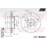Тормозной диск MAXTECH 85101 1 851011.6880 P80YHS 4326192
