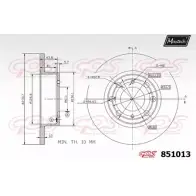 Тормозной диск MAXTECH 851013.0000 4326198 8 51013 LTOOO