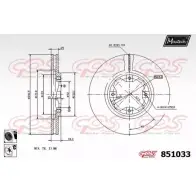Тормозной диск MAXTECH 4326215 K5WULH 851 033 851033.6060