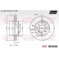 Тормозной диск MAXTECH RIN8C 4326226 85103 6 851036.0000