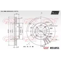 Тормозной диск MAXTECH 851051.0000 85105 1 6GLOX7 Honda Civic 6 (EJ, EK) Хэтчбек 1.4 LPG 90 л.с. 1997 – 2001