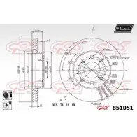 Тормозной диск MAXTECH 851051.6060 8510 51 NT9FS Honda Civic 6 (EJ, EK) Хэтчбек 1.4 LPG 90 л.с. 1997 – 2001