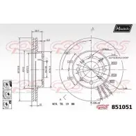 Тормозной диск MAXTECH DQ8RB5W Honda Civic 6 (EJ, EK) Хэтчбек 1.4 LPG 90 л.с. 1997 – 2001 8 51051 851051.6880