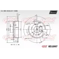 Тормозной диск MAXTECH DDE453 4326294 851097.0000 8510 97