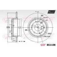 Тормозной диск MAXTECH 851108.0000 8 51108 4326326 7T3KH