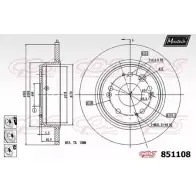 Тормозной диск MAXTECH DK0HE 851108.6980 4326329 85 1108