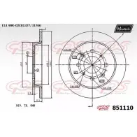 Тормозной диск MAXTECH 851110.0000 KBP6D 851 110 Honda City