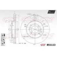 Тормозной диск MAXTECH 4326345 851113.6980 6B70ZZ 8 51113