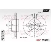 Тормозной диск MAXTECH 853 011 853011.6980 4326404 T78O2
