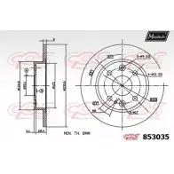 Тормозной диск MAXTECH 4326449 M7NSVY 8530 35 853035.0000