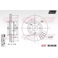 Тормозной диск MAXTECH 853038.6880 8530 38 Z0OAQYE 4326463