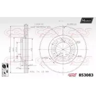 Тормозной диск MAXTECH 8 53083 CM0LQK 853083.6060 4326530