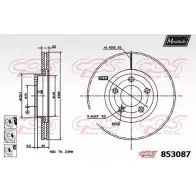 Тормозной диск MAXTECH 853087.6880 Mazda 3 (BK) 1 Хэтчбек 2.3 MZR 156 л.с. 2004 – 2009 853 087 PP9MR