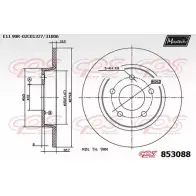 Тормозной диск MAXTECH 85 3088 853088.0000 0UXFKL Mazda 3 (BK) 1 Хэтчбек 2.3 MZR 156 л.с. 2004 – 2009