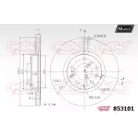 Тормозной диск MAXTECH 85 3101 4326593 853101.0000 KCJ50
